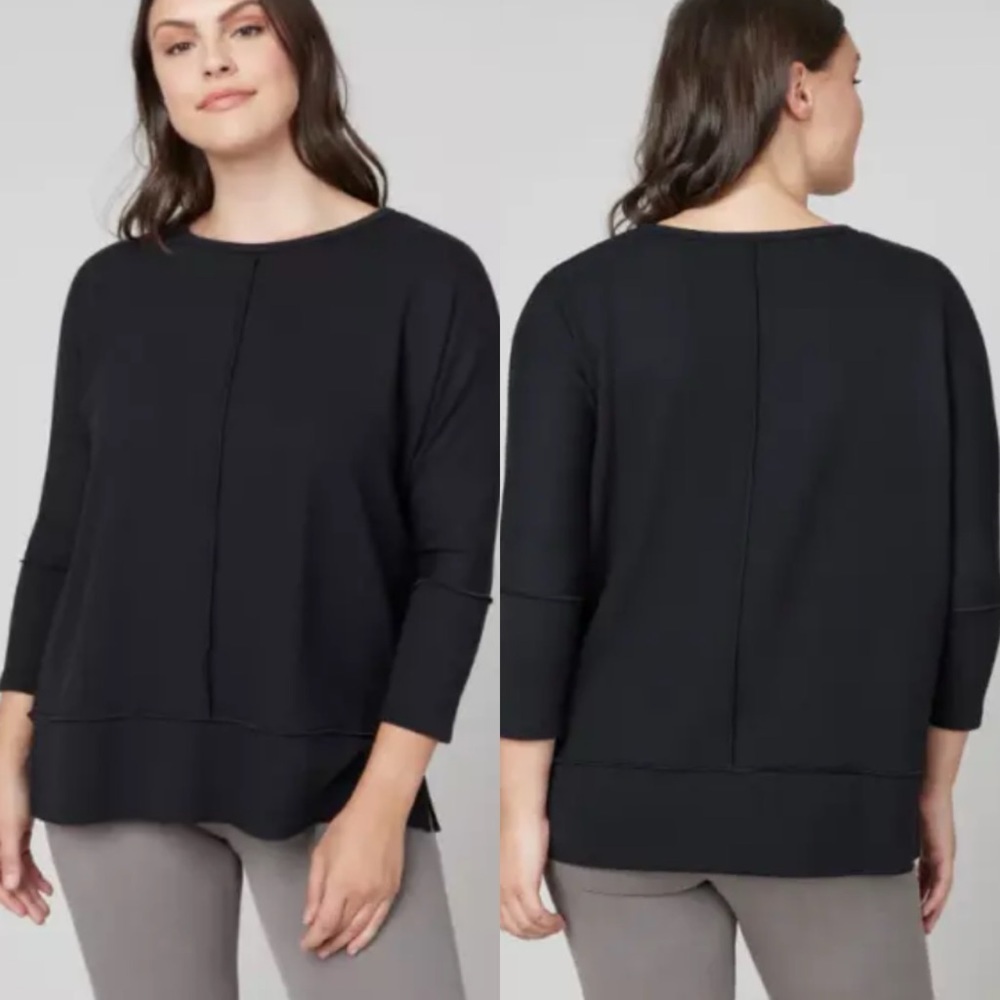 Spanx Perfect Length black dolman sleeve pullover top